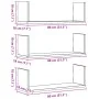 Wall shelves 2 units white engineered wood 80x18x18 cm by , Shelves and shelves - Ref: Foro24-853290, Price: 33,78 €, Discoun...