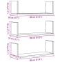 Wandregale 2 Stück weißes Ingenieurholz 80x18x18 cm von , Regale und Regale - Ref: Foro24-853290, Preis: 32,16 €, Rabatt: %