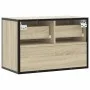 TV stand made of engineered wood and Sonoma oak metal, measuring 60x31x39.5 cm. by , TV Furniture - Ref: Foro24-848910, Price...