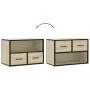 TV stand made of engineered wood and Sonoma oak metal, measuring 60x31x39.5 cm. by , TV Furniture - Ref: Foro24-848910, Price...
