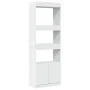 Aparador alto madera de ingeniería blanco 63x33x180 cm de , Librerías y estanterías - Ref: Foro24-3309600, Precio: 93,38 €, D...