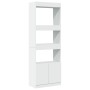 Tall white engineered wood sideboard 63x33x180 cm by , Bookcases and shelves - Ref: Foro24-3309600, Price: 94,48 €, Discount: %