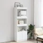 Aparador alto madera de ingeniería blanco 63x33x180 cm de , Librerías y estanterías - Ref: Foro24-3309600, Precio: 93,38 €, D...
