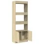Aparador alto madera de ingeniería roble Sonoma 63x33x180 cm de , Librerías y estanterías - Ref: Foro24-3309602, Precio: 90,0...