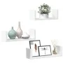 Wall shelf 3 units engineered wood white by , Shelves and shelves - Ref: Foro24-853308, Price: 17,81 €, Discount: %