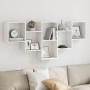 Engineered wood white wall shelf 159x18x66 cm by , Shelves and shelves - Ref: Foro24-853299, Price: 57,32 €, Discount: %