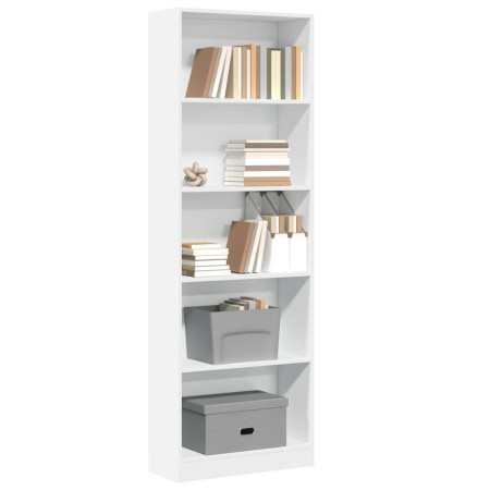 Weißes Regal aus Ingenieurholz 60x24x176 cm von , Bücherregale und Regale - Ref: Foro24-857821, Preis: 71,38 €, Rabatt: %