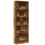 Engineered wood bookshelf in aged color, 60x24x176 cm by , Bookcases and shelves - Ref: Foro24-857828, Price: 73,92 €, Discou...