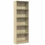Engineered wood bookshelf in Sonoma oak, 60x24x176 cm. by , Bookcases and shelves - Ref: Foro24-857823, Price: 72,41 €, Disco...