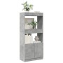 Grauer Beton-Engineered-Holz-Sideboard 63x33x140 cm von , Bücherregale und Regale - Ref: Foro24-855109, Preis: 69,60 €, Rabat...
