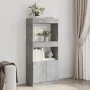 Engineered wood sideboard in concrete gray 63x33x140 cm by , Bookcases and shelves - Ref: Foro24-855109, Price: 68,80 €, Disc...