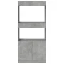 Aparador de madera de ingeniería gris hormigón 63x33x140 cm de , Librerías y estanterías - Ref: Foro24-855109, Precio: 68,78 ...