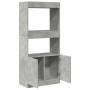Engineered wood sideboard in concrete gray 63x33x140 cm by , Bookcases and shelves - Ref: Foro24-855109, Price: 69,60 €, Disc...