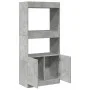 Engineered wood sideboard in concrete gray 63x33x140 cm by , Bookcases and shelves - Ref: Foro24-855109, Price: 68,80 €, Disc...