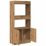 Aparador de madera de ingeniería roble artisian 63x33x140 cm de , Librerías y estanterías - Ref: Foro24-855114, Precio: 69,43 €