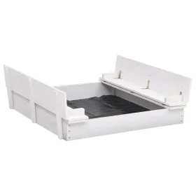 Arenero infantil de madera de abeto blanco 95x90x15 cm de vidaXL, Cajones de arena - Ref: Foro24-313889, Precio: 107,40 €, De...