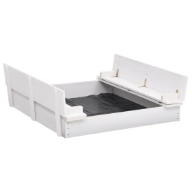 Kindersandkasten aus weißem Tannenholz, 95 x 90 x 15 cm von vidaXL, Sandkästen - Ref: Foro24-313889, Preis: 114,50 €, Rabatt: %