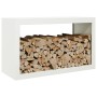 Weißer Stahlholzstapel 100x40x60 cm von , Brennholztaschen und -halter - Ref: Foro24-850983, Preis: 101,22 €, Rabatt: %