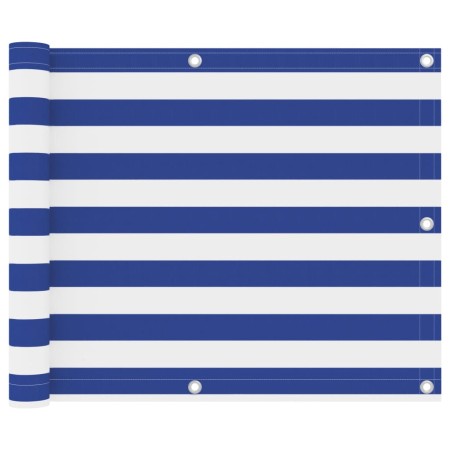 Toldo para balcón tela oxford blanco y azul 75x300 cm de vidaXL, Sombrillas - Ref: Foro24-134912, Precio: 20,39 €, Descuento: %