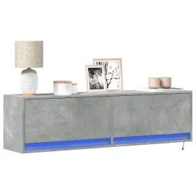 TV-Wandregal mit LED-Lichtern in Betongrau 140x31x38 cm. von , TV-Möbel - Ref: Foro24-852372, Preis: 100,01 €, Rabatt: %
