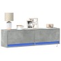 TV-Wandregal mit LED-Lichtern in Betongrau 140x31x38 cm. von , TV-Möbel - Ref: Foro24-852372, Preis: 101,46 €, Rabatt: %
