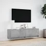 Mueble de pared TV con luces LED gris hormigón 140x31x38 cm de , Muebles TV - Ref: Foro24-852372, Precio: 100,01 €, Descuento: %