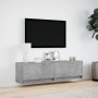 TV-Wandregal mit LED-Lichtern in Betongrau 140x31x38 cm. von , TV-Möbel - Ref: Foro24-852372, Preis: 101,46 €, Rabatt: %