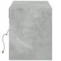 Mueble de pared TV con luces LED gris hormigón 140x31x38 cm de , Muebles TV - Ref: Foro24-852372, Precio: 100,01 €, Descuento: %