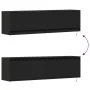 Wand-TV-Möbel mit LED-Lichtern schwarz 140x31x38 cm von , TV-Möbel - Ref: Foro24-852370, Preis: 116,43 €, Rabatt: %