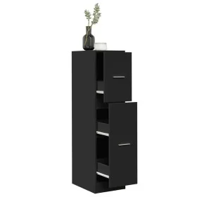 Medizinschrank aus schwarzem Ingenieurholz 30x41x118 cm von , Schließfächer und Lagerschränke - Ref: Foro24-855161, Preis: 99...