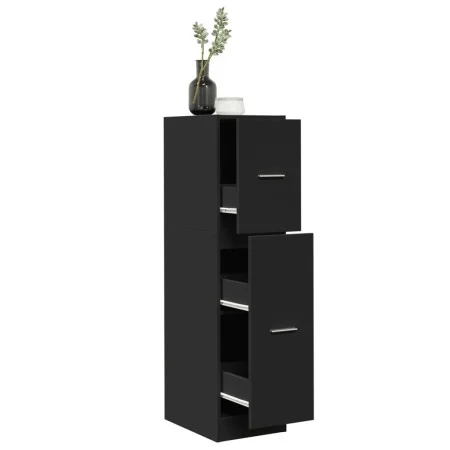 Engineered wood black medicine cabinet 30x41x118 cm by , Lockers and storage cabinets - Ref: Foro24-855161, Price: 101,57 €, ...