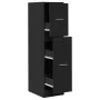Engineered wood black medicine cabinet 30x41x118 cm by , Lockers and storage cabinets - Ref: Foro24-855161, Price: 101,57 €, ...