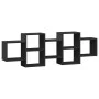 Engineered wood black wall shelf 129x18x42 cm by , Shelves and shelves - Ref: Foro24-853219, Price: 62,68 €, Discount: %