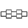 Engineered wood black wall shelf 129x18x42 cm by , Shelves and shelves - Ref: Foro24-853219, Price: 62,68 €, Discount: %