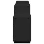 Engineered wood black wall shelf 129x18x42 cm by , Shelves and shelves - Ref: Foro24-853219, Price: 62,68 €, Discount: %