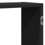 Engineered wood black wall shelf 129x18x42 cm by , Shelves and shelves - Ref: Foro24-853219, Price: 62,68 €, Discount: %