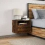 Wall-mounted bedside table with LED lights in smoked oak. by , Nightstands - Ref: Foro24-852069, Price: 32,72 €, Discount: %