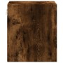 Wall-mounted bedside table with LED lights in smoked oak. by , Nightstands - Ref: Foro24-852069, Price: 33,09 €, Discount: %