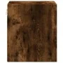 Wall-mounted bedside table with LED lights in smoked oak. by , Nightstands - Ref: Foro24-852069, Price: 32,72 €, Discount: %
