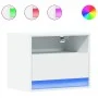 Wall-mounted bedside tables with LED lights, 2 units, white by , Nightstands - Ref: Foro24-852062, Price: 60,94 €, Discount: %