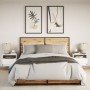 Wall-mounted bedside tables with LED lights, 2 units, white by , Nightstands - Ref: Foro24-852062, Price: 61,40 €, Discount: %