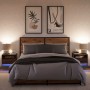 Wand-Nachttische mit LED-Lichtern, 2 Stück, in brauner Eiche. von , Nachttische - Ref: Foro24-852074, Preis: 60,31 €, Rabatt: %