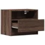 Wall-mounted bedside tables with LED lights, 2 units, brown oak. by , Nightstands - Ref: Foro24-852074, Price: 59,65 €, Disco...