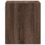 Wall-mounted bedside tables with LED lights, 2 units, brown oak. by , Nightstands - Ref: Foro24-852074, Price: 60,26 €, Disco...