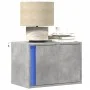 Wall-mounted bedside table with LED lights in concrete gray by , Nightstands - Ref: Foro24-852095, Price: 34,99 €, Discount: %