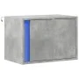 Wall-mounted bedside table with LED lights in concrete gray by , Nightstands - Ref: Foro24-852095, Price: 34,99 €, Discount: %