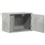 Wall-mounted bedside table with LED lights in concrete gray by , Nightstands - Ref: Foro24-852095, Price: 34,99 €, Discount: %