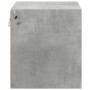 Wall-mounted bedside table with LED lights in concrete gray by , Nightstands - Ref: Foro24-852095, Price: 35,42 €, Discount: %