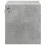 Wall-mounted bedside table with LED lights in concrete gray by , Nightstands - Ref: Foro24-852095, Price: 34,99 €, Discount: %