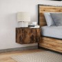 Wall-mounted bedside table with LED lights in smoked oak. by , Nightstands - Ref: Foro24-852097, Price: 35,90 €, Discount: %